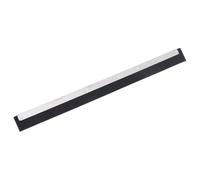 Ziaphsol Raclette de sol en acier et caoutchouc - 60,5 x 2 x 5 cm - Argenté et noir - Avec 8 vis - Pour poignée de curseur d'eau, carrelage, salle de bain, cuisine et sols lisses