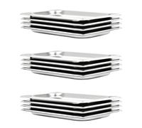 Ziaphsol Récipients Gastronorm 12 pcs GN 1/3 20 mm en Acier Inoxydable empilables pour Cuisine Professionnelle Stockage Buffet Restauration