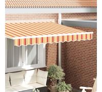 Ziaphsol Remplacement de Lambrequin Jaune et Orange en Polyester 2,5 m, Store banne, auvent, Toile de pergola, déperlant, résistant aux UV, pour terrasse, Balcon, Jardin