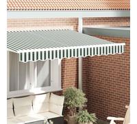 Ziaphsol Remplacement de Lambrequin Vert et Blanc en Polyester 3 m pour Store banne, auvent, pergola, Parasol, terrasse et Balcon, résistant aux UV et déperlant, Usage extérieur
