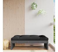 Ziaphsol Repose-Pied de Jardin modulable Gris en Bois de pin Massif 120 x 84 x 30 cm, siège d'extérieur pour terrasse Balcon Patio véranda Lounge, Structure Robuste 110 kg