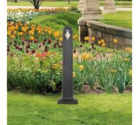 Ziaphsol Réservoir de Jardin en PEHD Aspect Pierre Anthracite avec Robinet ½ Pouce, Taille 24x24 cm, Hauteur 90 cm, idéal pour arrosage, Irrigation, Potager, terrasse et Balcon