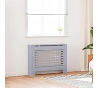 Ziaphsol Revêtement de radiateur anthracite en MDF, design à lattes, 112 x 19 x 81,5 cm, avec instructions de montage (français non garanti) pour le chauffage du salon, pour thermostat et