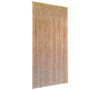 Ziaphsol Rideau de porte en bambou 90 x 220 cm marron, filet anti-insectes moustiquaire, protection contre moustiques, mouches, guêpes, idéal pour maison, jardin, terrasse, chambre