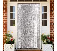 Ziaphsol Rideau marron et beige 90 x 220 cm en chenille moustiquaire pour porte et fenêtre, protection contre les moustiques, caravane, balcon, léger, silencieux, privé