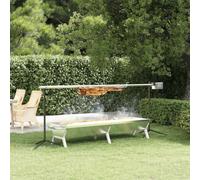 Ziaphsol Rotisserie automatique en acier inoxydable avec moteur électrique, 220 à 240 V, 15 W, pour agneau ou porc, barbecue robuste dans le jardin, balcon