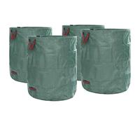 Ziaphsol Sacs à Déchets de Jardin 4 pcs Vert 79 x 79 x 99,5 cm Résistants aux Déchirures Polypropylène Pliable Reutilisable pour Jardin Maison Collecte Compost