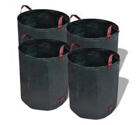 Ziaphsol Sacs à Déchets de Jardin Vert 45 x 76 cm en Tissu PP Résistant aux Intempéries avec Poignées, Grande Capacité 272 L, Pliable, Durable, Idéal pour Jardinage, Collecte, Tri, Compost, Maison