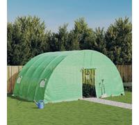 Ziaphsol Serre de Jardin en Acier Vert 24 m² 6x4x2,85 m avec Housse en PE résistante UV, fenêtres en Filet, Porte zippée pour Culture de légumes, Fleurs et Plantes, idéal pour Protection Contre Gel