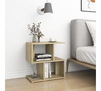 Ziaphsol Set of 2 Sonoma Oak Nightstands 50x30x51.5cm Wooden Engineering Bedside Tables with Storage for Bedroom Living Room Modern Vintage Scandinavian Style