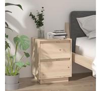Ziaphsol Solid Pine Wood Nightstand 40x35x50 cm Modern Bedroom End Table with Storage Drawer for Living Room Bedside Furniture Scandinavian Style