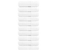 Ziaphsol Solund Lot de 50 serviettes d'invité, blanches, 30 x 50 cm, 600 g/m², en coton filé à l'anneau, absorbantes, pour douche, sauna, plage