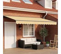 Ziaphsol Store banne auvent rétractable électrique 4,5 x 3 m, Toile pergola en Polyester 240 GSM, Cadre Aluminium Anthracite, Protection extérieur terrasse Balcon Jardin Patio Veranda ombrage Soleil
