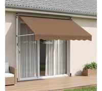 Ziaphsol Store banne auvent Toile pergola Beige 100 cm rétractable Manuel, Enrouleur occultant Solaire pour terrasse Balcon Jardin Patio, ombrage Protection extérieur, Mural