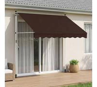 Ziaphsol Store banne auvent Toile rétractable Marron 100 cm pour pergola, Parasol, Brise Vue, Enrouleur Manuel, occultant, ombrage extérieur terrasse Balcon Jardin Patio