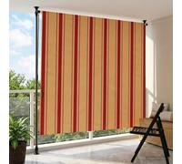 Ziaphsol Store banne extérieur Multicolore 150 x 270 cm, auvent Toile en Polyester 180 g m2 avec revêtement PU, Brise Vue rétractable Manuel, ombrage pour terrasse Jardin Patio Balcon