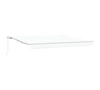 Ziaphsol Store banne rétractable Blanc 400 x 300 cm en Polyester et Aluminium, auvent Mural Manuel pour terrasse, Balcon, Jardin, pergola, Protection Solaire et ombrage extérieur