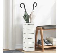 Ziaphsol Support de Parapluie Blanc en Acier 15,5 x 15,5 x 49 cm Organisateur d'Entrée pour Couloir Hall Maison Bureau avec Crochet et Bac de Séchage Durable