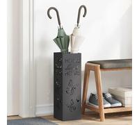 Ziaphsol Support de Parapluie Noir en Acier 15,5 x 15,5 x 49 cm Organisateur d'Entrée Durable pour Vestibule, Hall ou Bureau