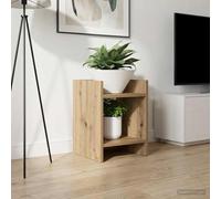 Ziaphsol Support pour plantes en chêne Artisan 30 x 30 x 40 cm, 2 étagères, 20 kg par étagère, pour salon, jardin d'hiver et rebord de fenêtre, peu encombrant pour l'ordre et la présentation