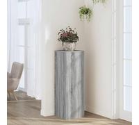 Ziaphsol Support pour plantes gris Sonoma en bois - 33 x 33 x 100 cm - Charge maximale de 50 kg - Support de fleurs pour salon, jardin d'hiver, coin et rebord de fenêtre - Support mural pour une