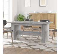 Ziaphsol Table à dîner Sonoma Gris 180x90 cm en Bois d'ingénierie Robuste pour Salle à Manger Cuisine, Meuble Polyvalent pour Repas, réception, Famille ou Bureau