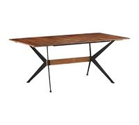 Ziaphsol Table à Manger en Bois de manguier Massif 180x90 cm avec Finition satinée pour Salle à Manger, Cuisine ou Salon, Meuble Robuste, idéal pour Repas, réception et Espace Convivial