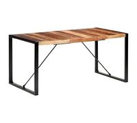 Ziaphsol Table à Manger en Bois Massif 160x80x75 cm pour Cuisine Salle à Manger Salon avec Plateau Robuste, idéale pour Repas conviviaux et Espace Famille, Finition polie et laquée