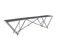 Ziaphsol Table à tapisser pliante avec marquage de règle, 300 x 60 x 78 cm, plateau de table en MDF, cadre en aluminium, charge de 30 kg, pliable en 3 pièces, pour bureau, jardin et balcon