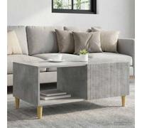 Ziaphsol Table Basse en Bois d'ingénierie Gris béton 90 x 50 x 40 cm pour Salon intérieur, Meuble Vintage avec Espace de Rangement Pratique et Design Moderne