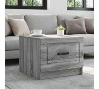 Ziaphsol Table basse Sonoma grise 49 x 50 x 37 cm en bois avec espace de rangement et tiroir pour salon, table d'appoint, table de salon, étagère, design moderne, polyvalente, durable