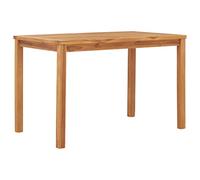 Ziaphsol Table de Jardin extérieure 120x70 cm en Bois de Teck Solide pour terrasse Balcon Patio Repas dîner mobilier Durable avec Plateau épais et Pieds Robustes idéale pour Camping et réception