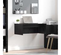 Ziaphsol Table murale noire aspect chêne - 80 x 45 x 30 cm - Peu encombrant - Pour bureau à domicile, bureau, bureau, ordinateur portable, PC, secrétaire et étagère élégante