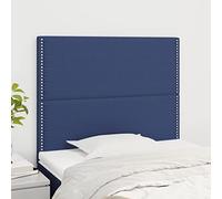Ziaphsol Tête de lit Bleu 100x5x118/128 cm Tissu résistant pour Cadre de lit Chambre à Coucher Confort et Style élégant