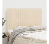 Ziaphsol Tête de lit crème 144x5x118/128 cm Tissu résistant pour Chambre avec Support réglable Design élégant et Stable pour Confort Lecture et décoration
