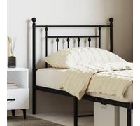 Ziaphsol Tête de lit de rechange en acier noir de 80 cm pour cadre de lit et cadre de lit avec pieds stables, dossier robuste, convient pour chambre à coucher, chambre d'amis, chambre d'adolescent