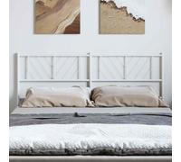 Ziaphsol Tête de lit de rechange en métal blanc, 150 cm, pour cadre de lit avec forme tubulaire ronde, dossier stable, acier robuste, convient pour lit double, chambre à coucher, montage facile