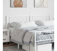Ziaphsol Tête de lit de Remplacement en métal Blanc 180 cm pour Chambre à Coucher, Support Robuste avec Pieds Stables, Design élégant, idéal pour lit à Tube Rond, Facile à Monter