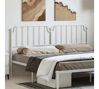 Ziaphsol Tête de lit de Remplacement métal Blanc 180 cm pour Chambre à Coucher Support Robuste en Acier Design élégant idéal pour lit à Tube Rond Confort et décoration
