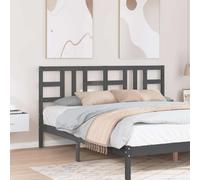 Ziaphsol Tête de lit en Bois Massif Gris 186x4x100 cm pour Chambre à Coucher, Support de lit avec Design élégant, idéal pour décoration intérieure, Confort de Lecture et Protection Murale