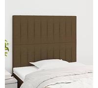 Ziaphsol Tête de lit Marron foncé 80x5x118/128 cm Tissu résistant Support réglable pour Chambre décoration Confort Lecture et Appui, Design élégant, Facile à Assembler