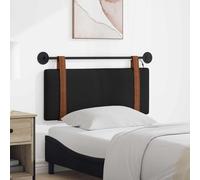 Ziaphsol Tête de lit Suspendue avec lumière LED Noire en PU Antique pour Chambre Moderne, Design Minimaliste, Fixation Murale, Support rembourré, idéale pour décoration intérieure
