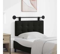 Ziaphsol Tête de lit Suspendue avec lumière LED Noire en Simili Cuir, Design Moderne pour Chambre, Salle à Manger ou Hall, Support Mural, rembourrée, Facile à Fixer, idéale pour décoration intérieure