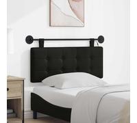 Ziaphsol Tête de lit Suspendue avec lumière LED Noire en Simili Cuir pour Chambre Moderne, Support Mural, Design épuré, rembourrée, Installation Facile, idéale pour décoration intérieure et Confort