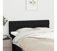 Ziaphsol Têtes de lit Noir 160x7x78/88 cm en Tissu résistant, Hauteur réglable pour Chambre, Confort et décoration, Soutien Lombaire, adaptée à Tout Cadre, Design élégant