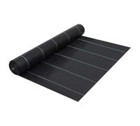 Ziaphsol Toile de paillage Noir 1x50 m en polypropylène stabilisé UV pour Jardin terrasse Drainage Protection des Mauvaises Herbes et Erosion