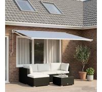 Ziaphsol Toile de Rechange pour auvent Bleu et Blanc 250 x 200 cm en Polyester 240 GSM, Tissu de Store résistant aux UV et aux intempéries, pour terrasse Balcon Jardin Patio ombrage extérieur