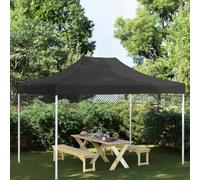 Ziaphsol Toit de Tente de réception 4,5x3 m Noir résistant aux UV et à l'eau pour abri extérieur pergola Barnum Gazebo Protection Contre Pluie Soleil Vent