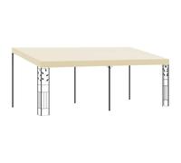 Ziaphsol Tonnelle murale, blanc crème, 6 x 3 x 2,5 m, acier revêtu par pulvérisation, polyester, pour jardin, terrasse, extérieur et événement comme pergola, auvent avec protection UV et protection
