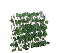 Ziaphsol Treillis de feuille de vigne artificiel extensible en PVC et bois 5 pcs 70-190 cm x 30-60 cm panneau clôture occultant pour jardin terrasse balcon séparation intimité